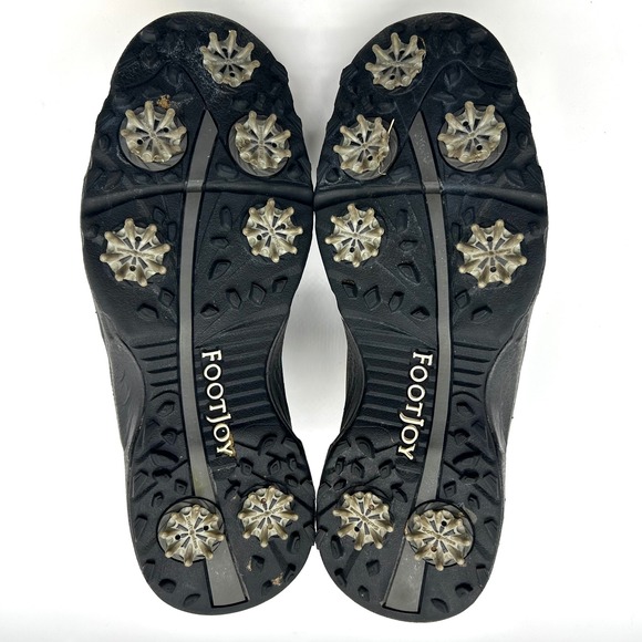 FootJoy GreenJoy Golf Shoes Mens 10.5 M White Brown Golf Spiked Waterproof 45516 - Picture 10 of 12